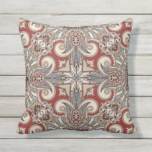 brick colored throw pillows