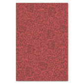 Brick Red Vintage Floral Damask Pattern Tissue Paper (Vertical)