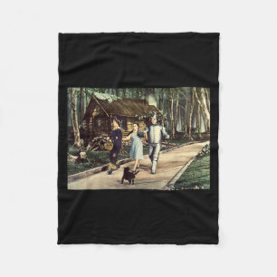 Brick Road Wizard Of Oz Tin Man Ecrow Dorothy And Fleece Blanket