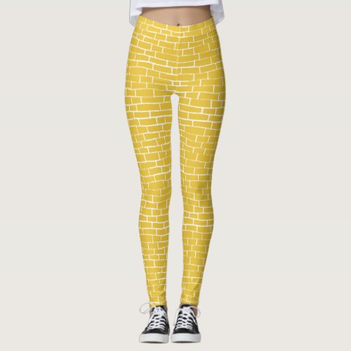 Brick Road _ Yellow  transparent Leggings