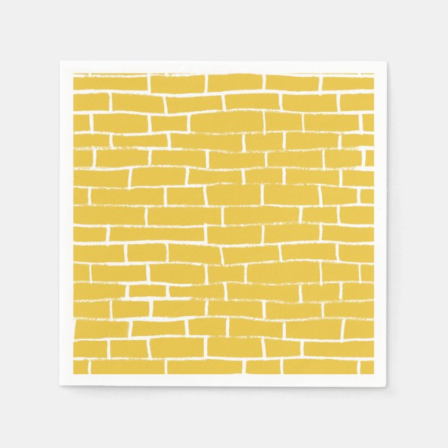 Brick Road - Yellow & transparent Napkins (Front)