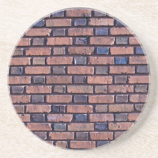 Brick, Rock, Stone Series---Red Brick Coaster (Front)