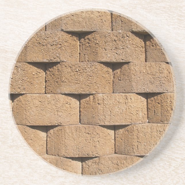 Brick, Rock, Stone Series---Tan Stone Coaster (Front)