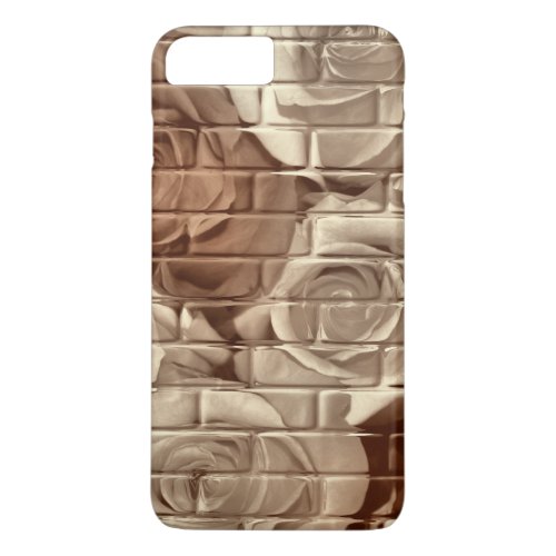 Brick Roses 13_Brown_iPhone 7 Plus iPhone 8 Plus7 Plus Case