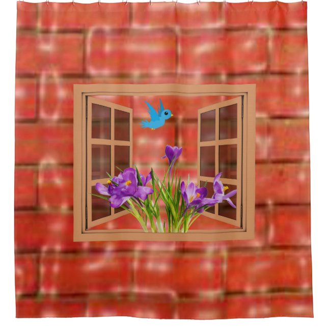 Brick Shower Curtain (Front)