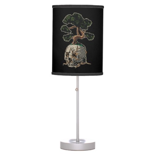 Brick Skull Bonsai Tree Japanese Buddhist Zen Table Lamp