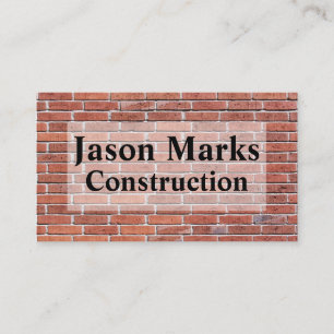 Brick Slabs Pattern Wall Masonry Business Card