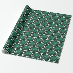 Brick Snowflake Wrapping Paper