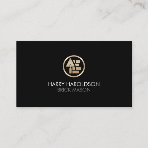 Brick Stone Mason Masonry Construction Business Ca Business Card