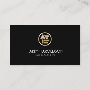 Brick Stone Mason Masonry Construction Business Ca Business Card