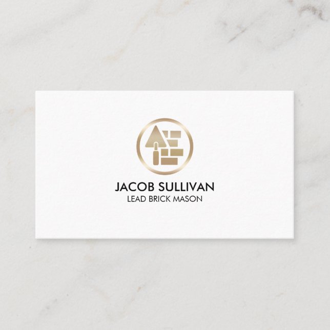 Brick Stone Mason Masonry Construction Business Ca Card (Front)
