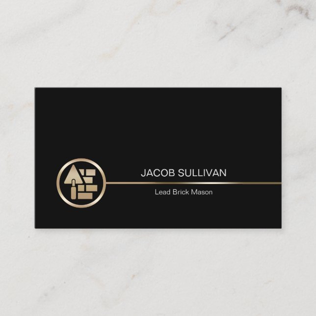 Brick Stone Mason Masonry Construction Business Card (Front)