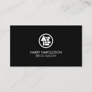Brick Stone Mason Masonry Construction Business Card
