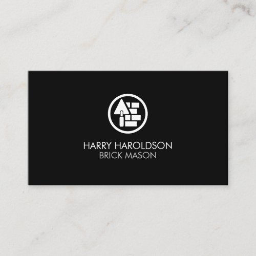 Brick Stone Mason Masonry Construction Business Card