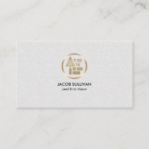 Brick Stone Mason Masonry Construction Business Card
