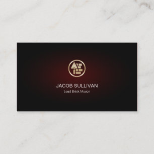 Brick Stone Mason Masonry Construction Business Card