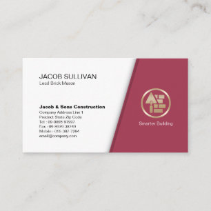 Brick Stone Mason Masonry Construction Business Card