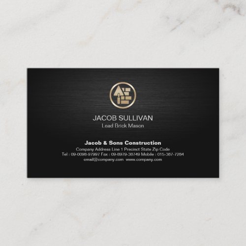 Brick Stone Mason Masonry Construction Business Card