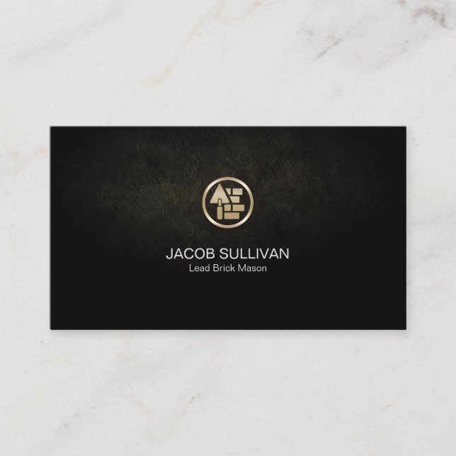 Brick Stone Mason Masonry Construction Business Card (Front)
