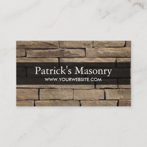 Brick Stone Masonry Construction Business Card