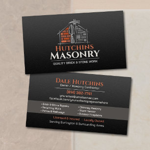 Brick & Stone Masonry Contractor Business Card