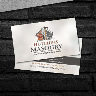 Brick & Stone Masonry Contractor Business Card