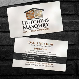 Brick & Stone Masonry Contractor Business Card