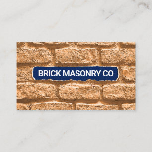 Brick Stone Wall Masonry Business Card