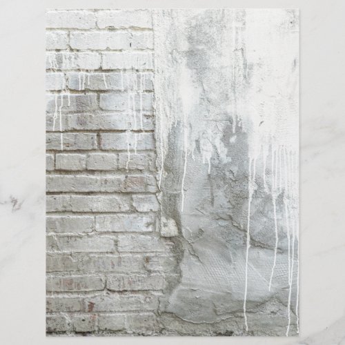 Brick Texture White Paint Dripping Grunge