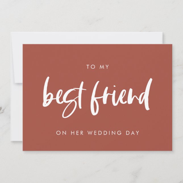 Brick To my best friend on her wedding day card (Front)