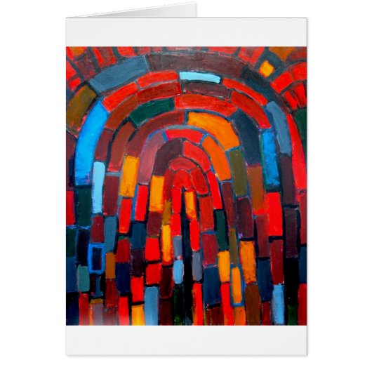 Brick Vault (abstract naive pattern ) Cards (Front)