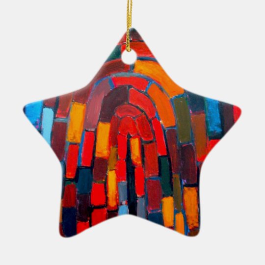 Brick Vault (abstract naive pattern ) Ceramic Ornament