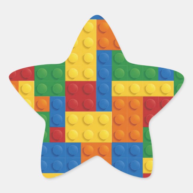  Brick Vector Graphic COLOURFUL RECTANGLES SQU Star Sticker (Front)
