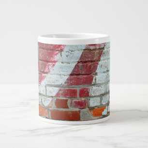 Brick Wall Advertisement Detail, Council Grove, KS Giant Coffee Mug