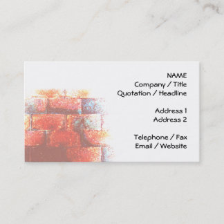 Brick Wall and White Space. Digital Art. Business Card