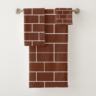 Brick Wall  Bath Towel Set
