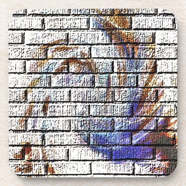 BRICK WALL BEVERAGE COASTER (Front)