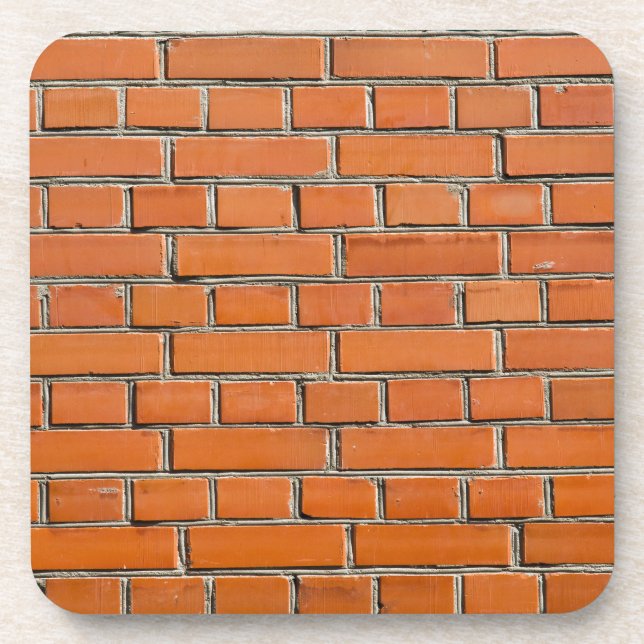Brick Wall Beverage Coaster (Front)