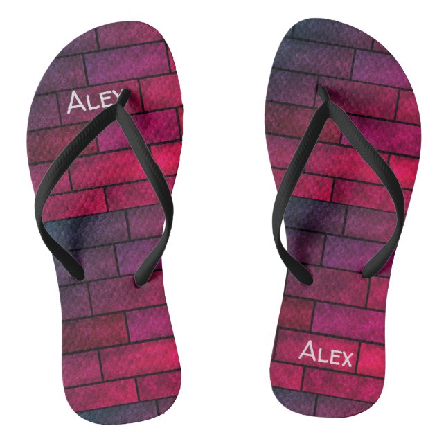 Brick wall , brick flip flops (Footbed)