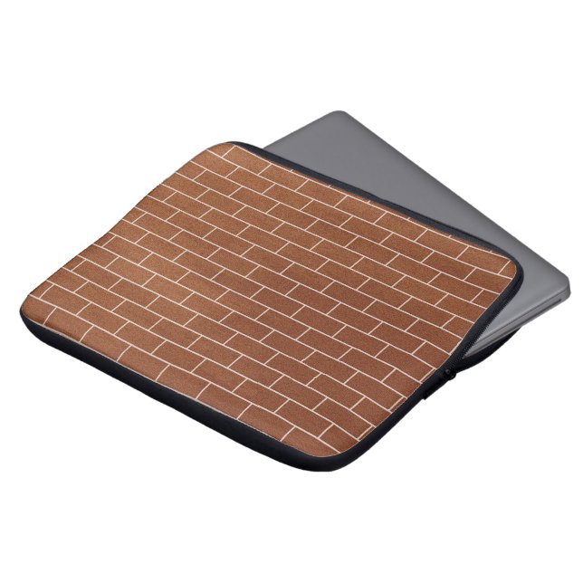 Brick Wall Brown Laptop Sleeve (Front Top)