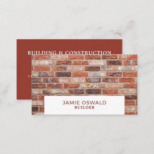 Brick Wall Building Firm Builders Business Card