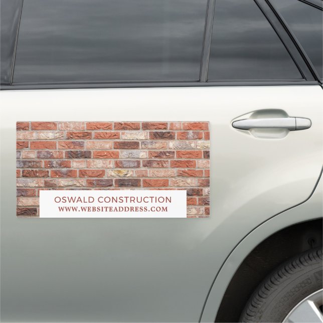 Brick Wall, Building Firm, Builders Car Magnet (In Situ)