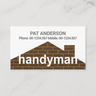 Brick Wall Building Rooftop Construction Handyman Business Card
