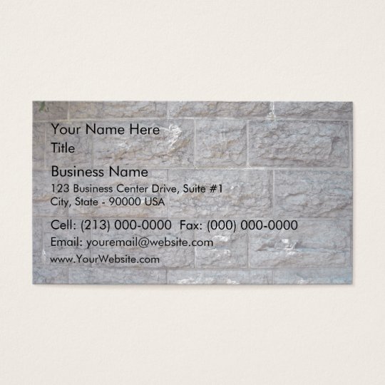 Brick wall business card