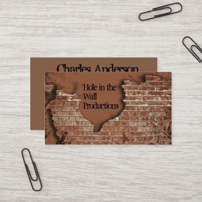 Brick Wall Business Card (Front/Back In Situ)