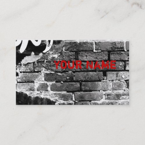 brick wall business card