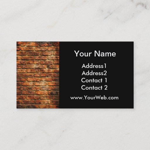 Customizable Brick Wall Business Card
