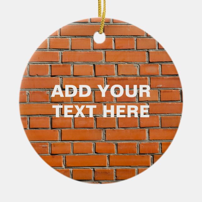 Brick Wall Ceramic Ornament (Front)