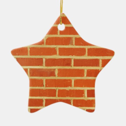 Brick wall ceramic ornament