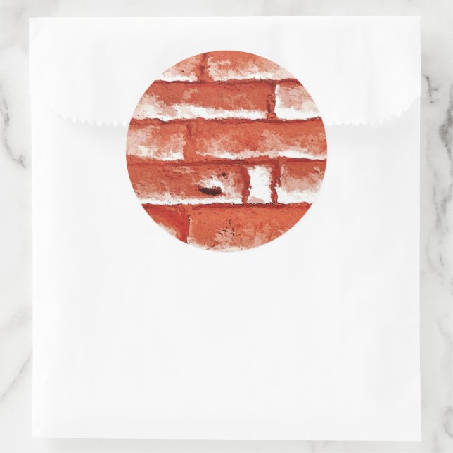 BRICK WALL CLASSIC ROUND STICKER (Bag)